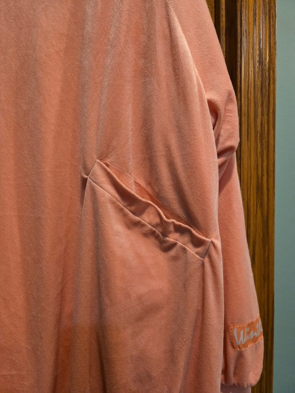 Plush Hooded Lounge Poncho in Soft Pink - Picture 7 of 16